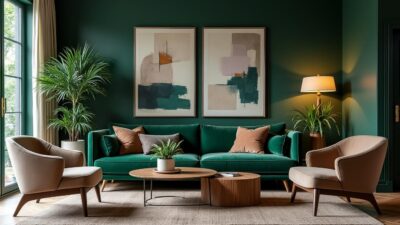 découvrez comment adopter la couleur vert profond dans votre décoration intérieure et ajoutez une touche élégante et tendance à vos pièces grâce à nos conseils et idées déco.