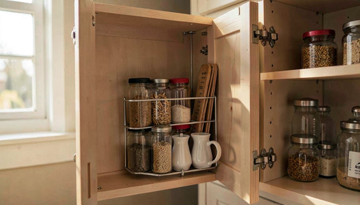 Astuce rangement interieur de porte de placard