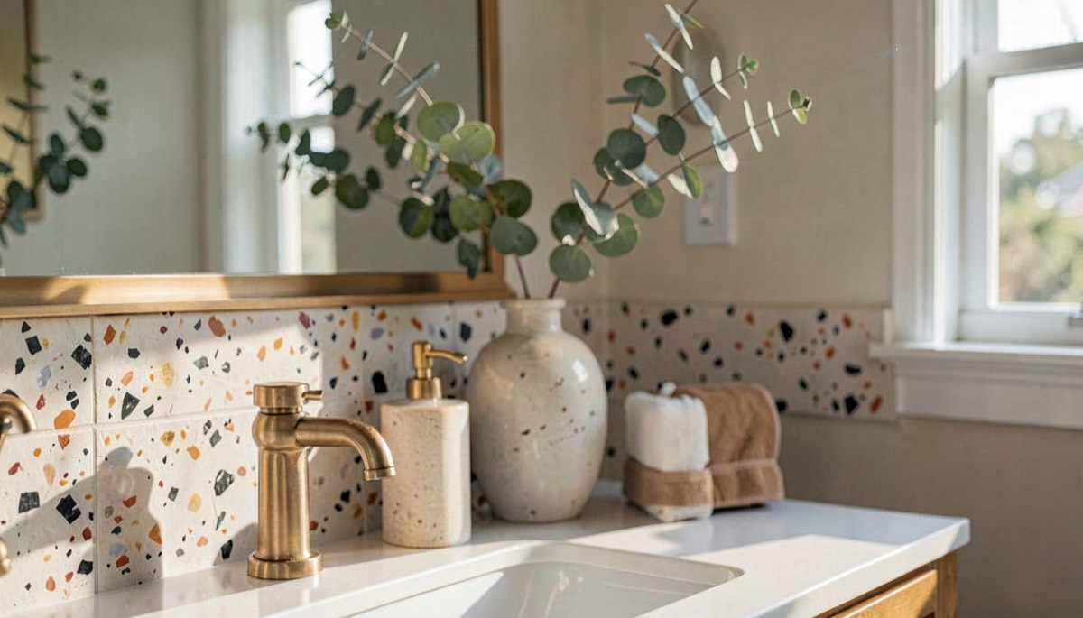 Accessoires de salle de bain en pierre naturelle