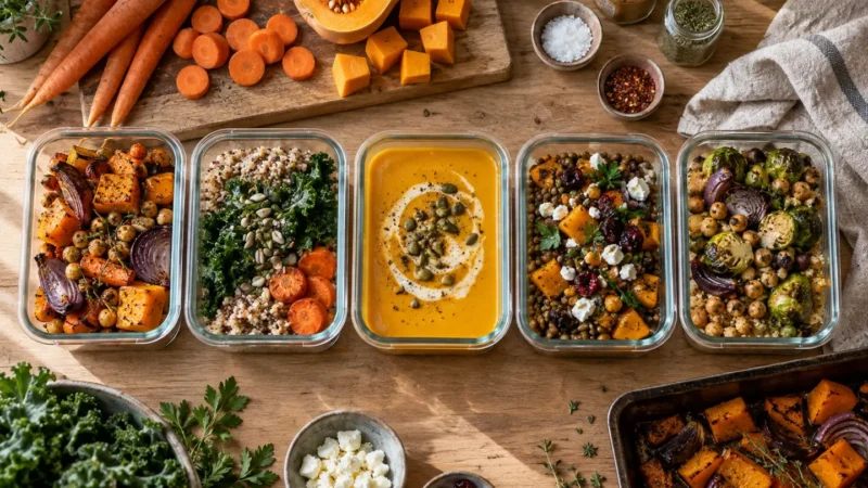 Batch cooking hiver 2026 : 5 recettes pour la semaine