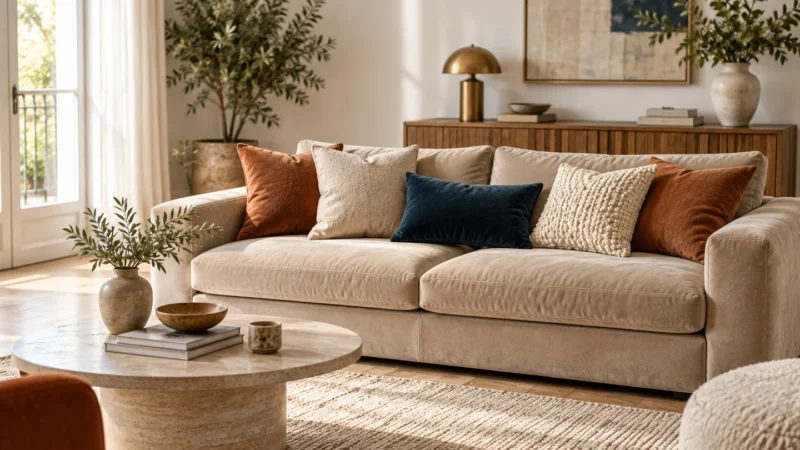 Coussins de décoration salon : comment les choisir et les associer