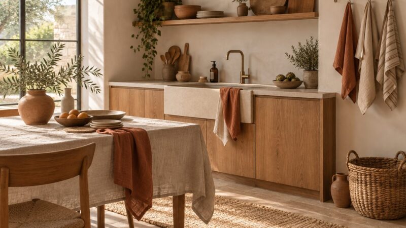 Relooker sa cuisine avec du textile : le guide